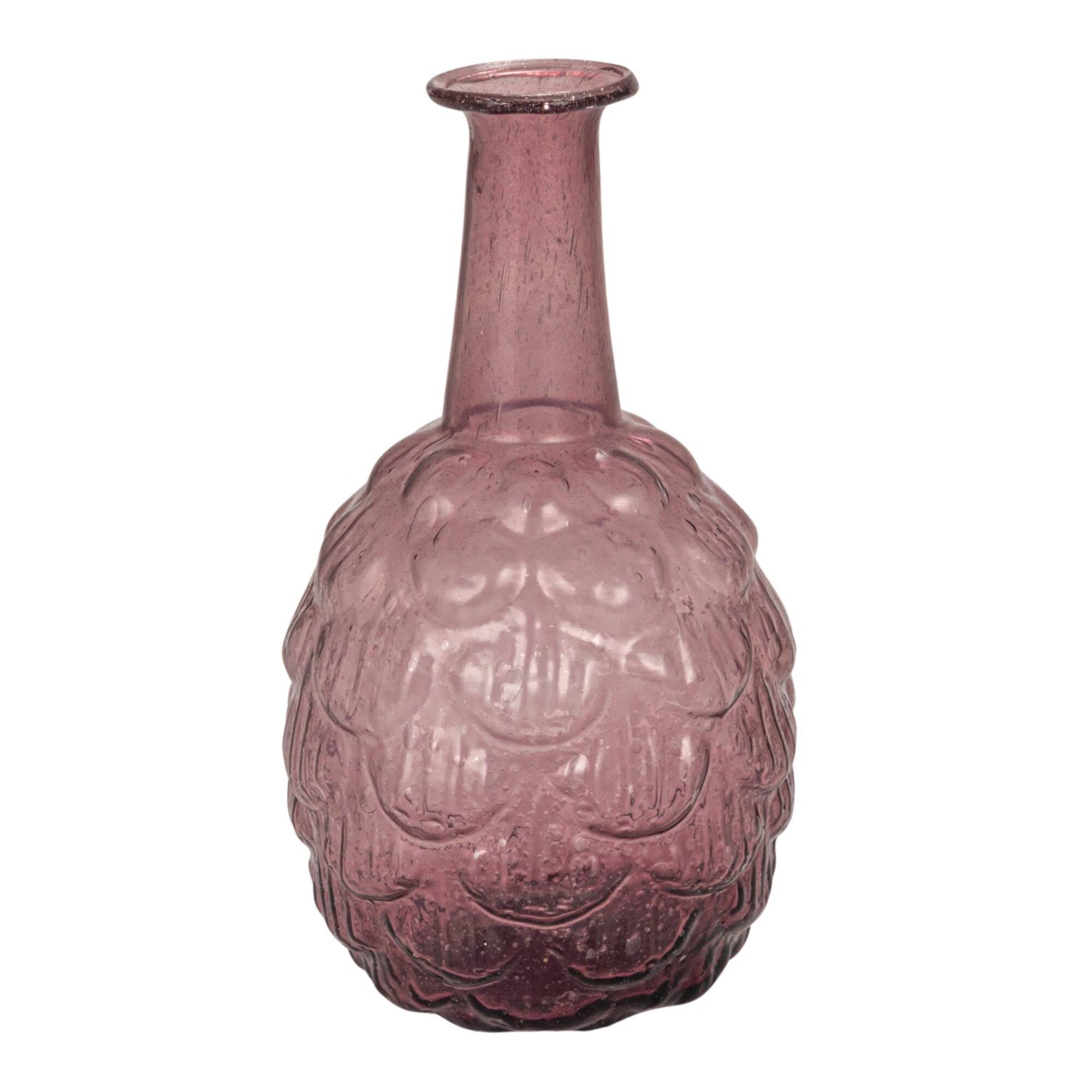 Hello Honey® Embossed Reclaimed Glass Vase Set